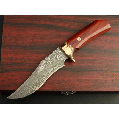 Damascus knife camping knife hunting knife
