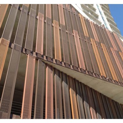 PVDF Coated Aluminium Perforated Sheet Used for Curtain Wall Cladding / Ceiling Panel