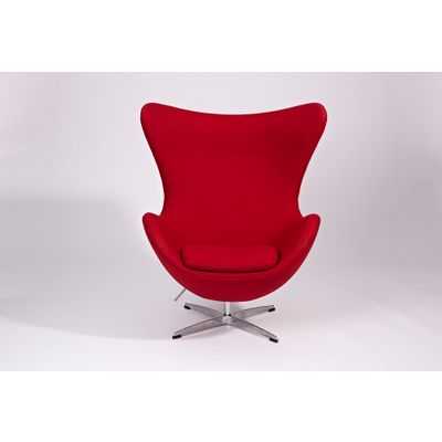 Replica Arne Jacobsen Egg Chair in fabric/genuine leather
