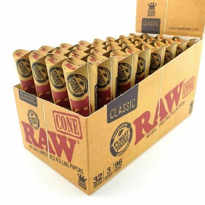 RAW Paper Classic Pre Rolled Cones King Size Cone - 3 Pack
