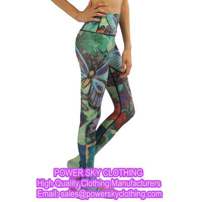 Sexy Running Floral Print Yoga Tights Women Fitness Yoga Pants From Power Sky Garment Factory