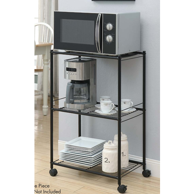 3 Tiers Steel Kitchen Microwave Rack Cart with organizing kitchen essential