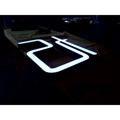 Factory Supply Outdoor Stainless Steel Lighted 3d Led Backlit Logo Signs with Letters