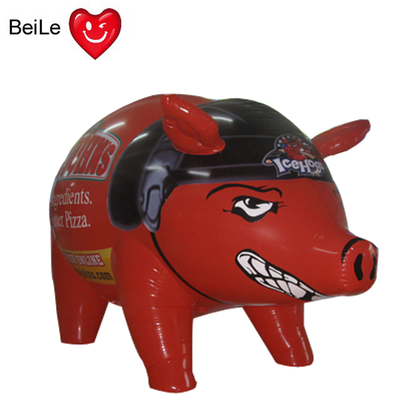 Customized red giant inflatable bush hog pig