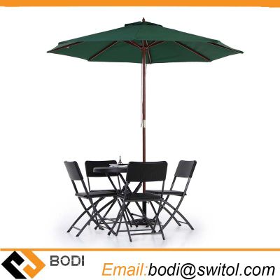 Amazon Ebay Hot Sale Wooden 2.7m Large Patio Table Umbrella Outdoor Cafe Beach Garden Backyard