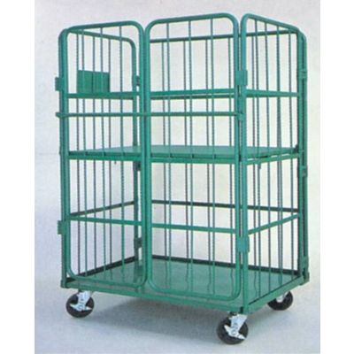 Qingdao steel foldable roll pallets with wheels