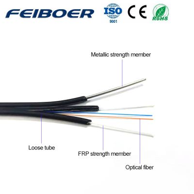 1 2 4 Core Outdoor Wire Ftth Cable Drop Optical Indoor Fibers Gjyxch Fibre Duct Cables Optic Fiber