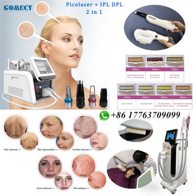 GOMECY Multifunctional rf elight DPL rejuvenation Pico laser tattoo removal diode laser hair removal