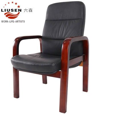Ergonomic and Elegant Solid Wood Boss Chair Soft Cow Leather Chair (LS-DB-0001)