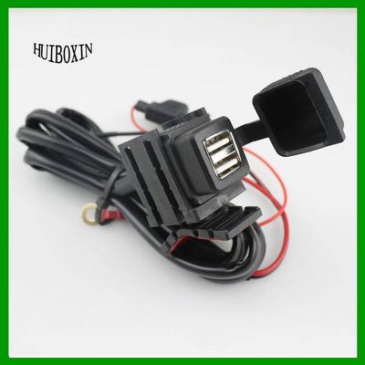 Motorcycle Mobile Waterproof Splashproof 2 USB Power Supply Port Socket Charger