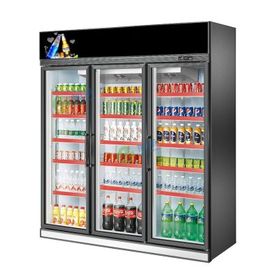 Pepsi upright display cooler/Supermarket Drinks display refrigerator