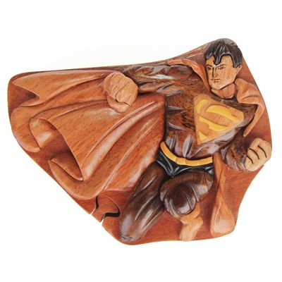 Wooden puzzle box - Super Man