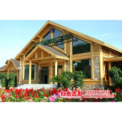 Supply Two-story Living Wooden House Supply Log Cabin Home Modern Chalet