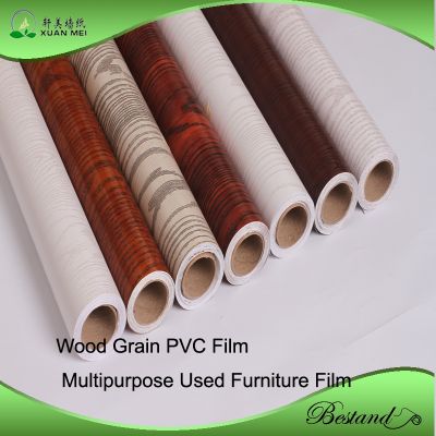 High Glossy Wood Grain PVC film High Quality Wood Film for Furniure/Door/Wall