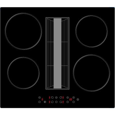 Flex cooking zone Induction cooktop with extractor