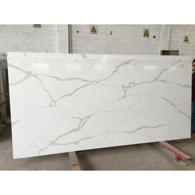 Calacatta white quartz slab quartz stone manufacturer in china SQ9001