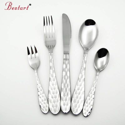 Beautiful high quality stainless steel spoon fork knife wedding cutlery set