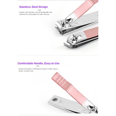High quality stainless steel rose gold Nail Care Tools 7-piece nail clippers set