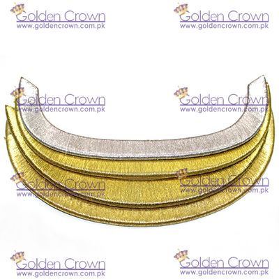 Hand Embroidery Visors Solid Gold And Silver Forage Peak