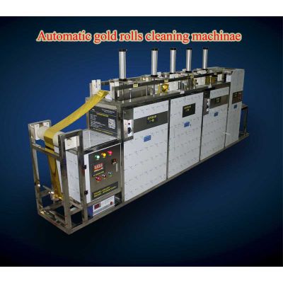Online industrial ultrasonic cleaning machine for gold rolls