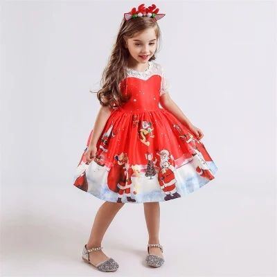 Hot Sale Fancy Fashion Girl Kids Dress New Design Princess Dress for Christmas Party Costume