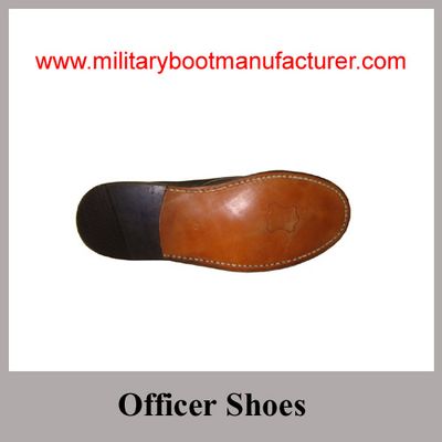 Wholesale China Full Grain Leather Togo Army Officer Shoes with Leather Outsole