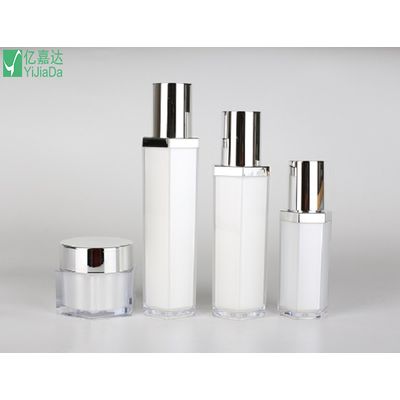Hexangular acrylic bottle 30ml 100ml 120ml acrylic cosmetic lotion bottles