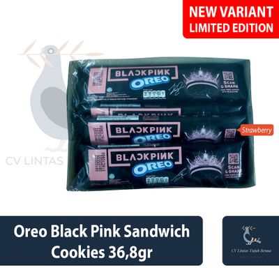 Oreo Black Pink Sandwich Cookies Strawberry