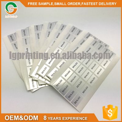 100pcslot high quality adhesive sticker for LG Seal Label Sticker For LG  F100 F180 F200 G1 G2 Nexus Package Box Sealing Strip