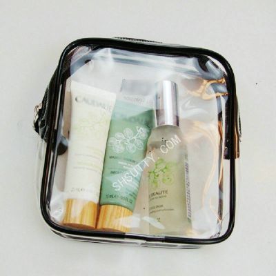 Wholesale pvc beauty cosmetic bag clear zipper small transparent zipper bagJelly makeup bag Unisex T
