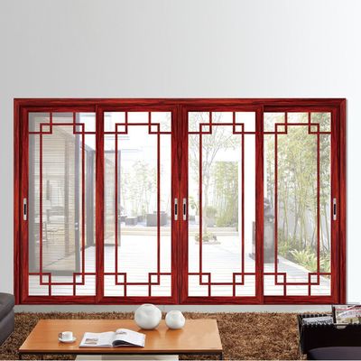 Customized waterproof exterior aluminum glass sliding door for bedroom living room custom size color