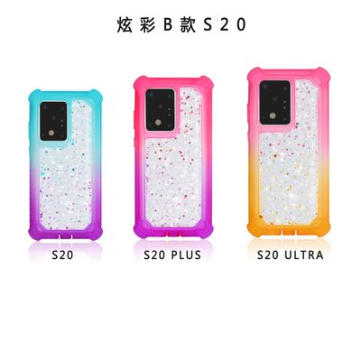 2020 NEW 3 In 1 Shockproof Glitter Mobile Phone Case For Samsung Galaxy S20 S20PLUS S20 ULTRA