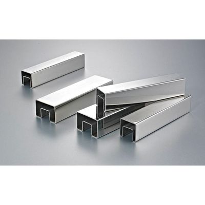 Stainless steel single-slot square tube