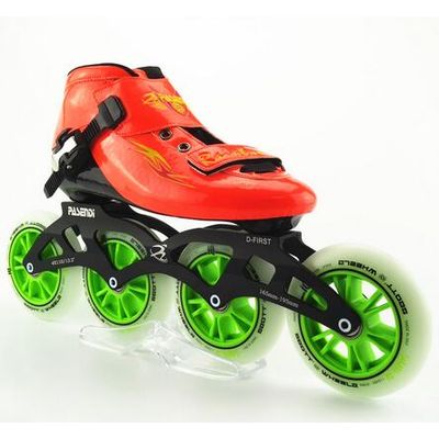 D-First Inline Speed Roller Skates Skating Wheels Yellow/Black 110mm/100mm/90mm Wear Resistant PU Ru