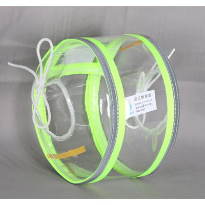 Transparent and visible PVC pipe flange safety spray shields with PH label