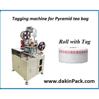 Automatic tea bag tagging machine, Pyramid tea bag machine company