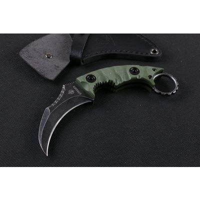 Knife Quality  Fixed Blade Green G10 Handle  Tactical knife