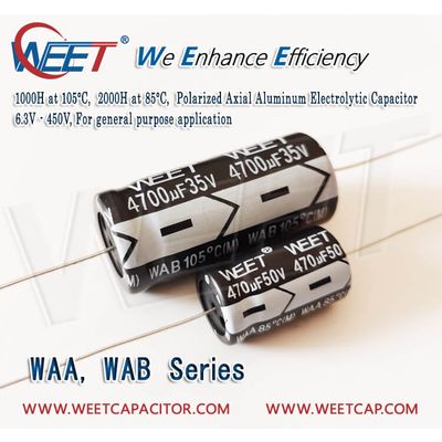 WEET Axial Polarized Aluminum Electrolytic Capacitors