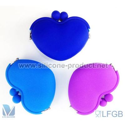 Lovely heart-shape silicone coin purse