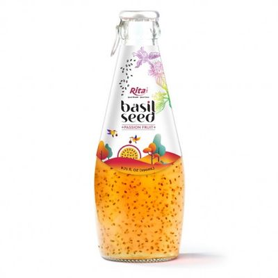 Bulk Best Price 290ml Glass Bottle Basil Seed Passion Fruit Juice from Rita beverage compnay