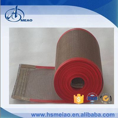 Professional PTFE teflon mesh belts with bull nose joint and red reinforcement edge