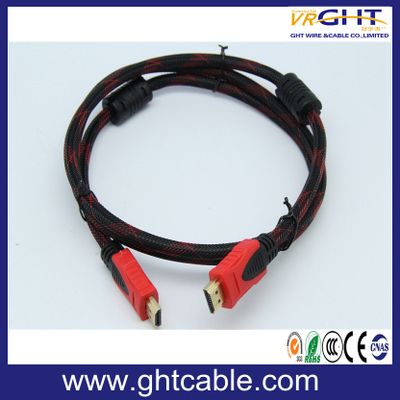 High Quality HDMI Cable 24k Gold Plated with Nylon Braiding 1.4V (D002)
