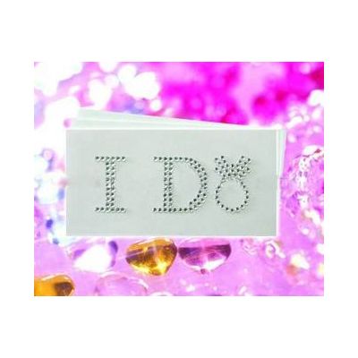 I DO with diamond ring letter crystal rhinestone sticker