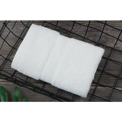 100% Cotton 5 Star Hotel Dedicated White Dobby Small Face Towel