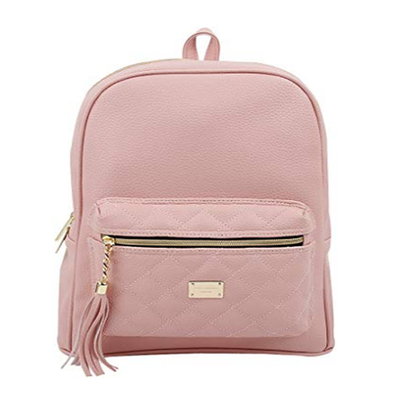 Copi Women's Simple Design Modern Cute Fashion small Casual Backpacks Pink