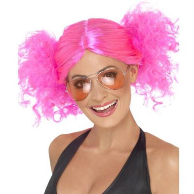 Halloween pink bunches wig