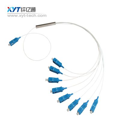 1x2 1x4 1x8 1x16 steel tube fiber optic splitter Mini PLC Splitter with SC/APC/UPC Connector