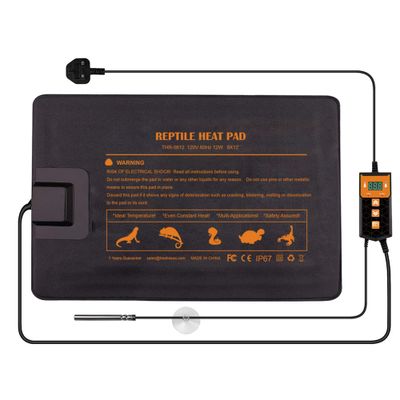 Reptile Heating Pad - Hermit Crab Heater Heat Mat for Reptiles Snake Lizard Terrarium 8 Watt
