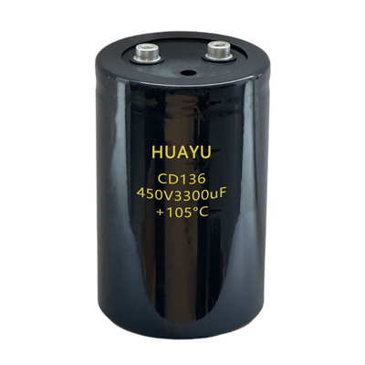 Huayu Screw Capacitor wholesale aluminum electrolytic capacitor manufacturer CD136/400V3300uF