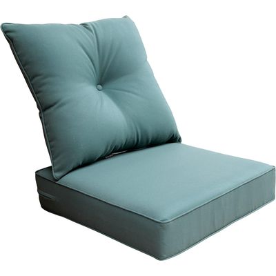 Memo's Indoor/Outdoor Deep Seat Chair Cushion Set,Spring/Summer Seasonal Replacement Cushions Blue
